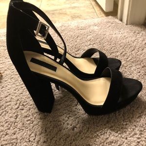 Black platform heels